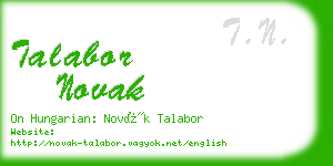 talabor novak business card
